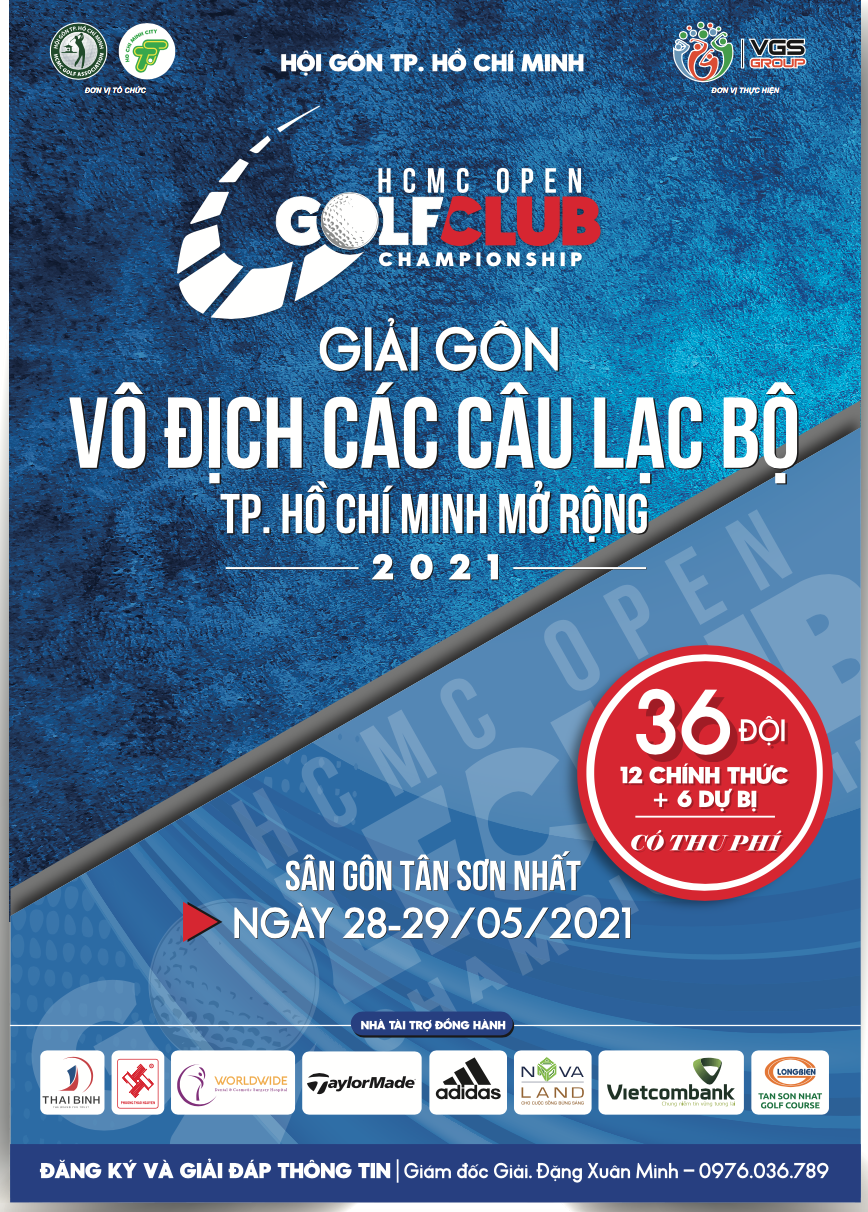 Tạm hoãn giải golf vô địch các CLB TP. HCM mở rộng 2021